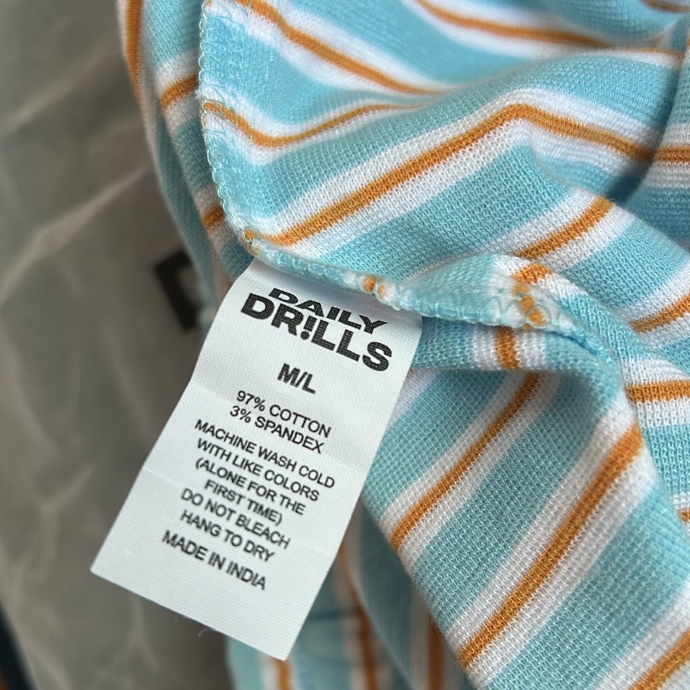 NWT Daily Drills Striped Cotton Shorts - Picture 4 of 5